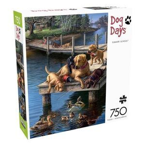 Buffalo Games Dog Days Summer School 750 pc Jigsaw Puzzle